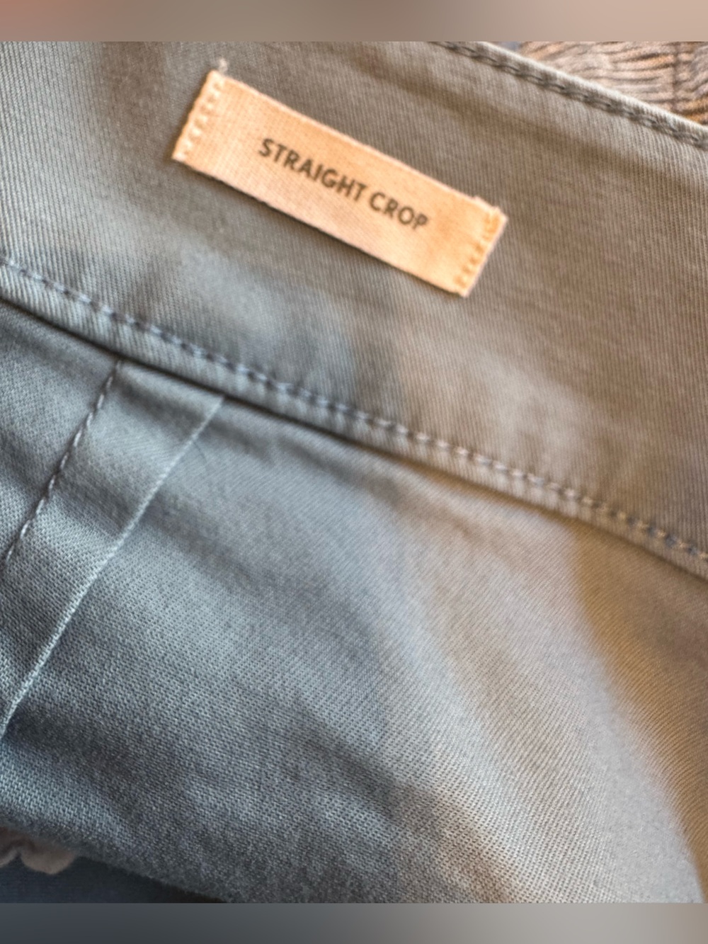 LOFT Dusty Blue Straight Crop Pant Sz 10 - Picture 4 of 13